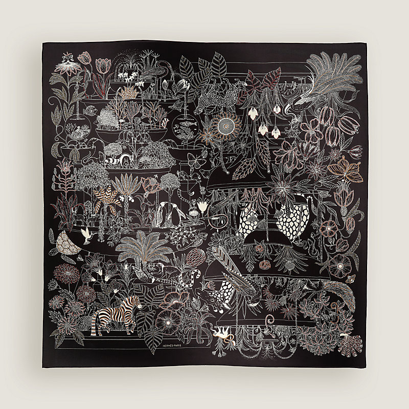 カレ 90 プレシュー 《プレシャス・パラダイス》 - ブラック | Hermès